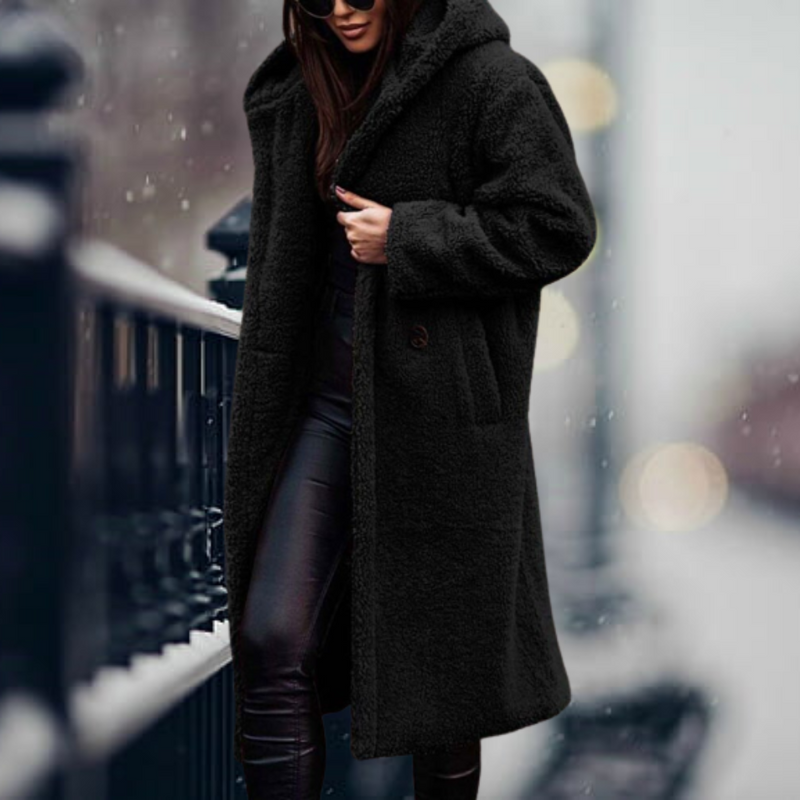 JO | long warm plush coat