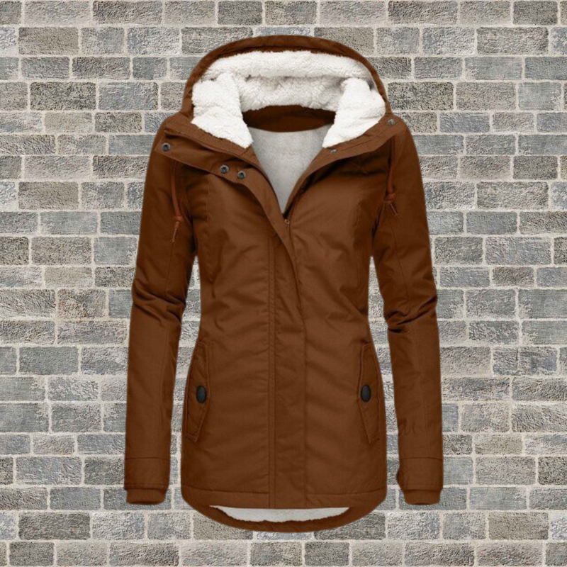 JO | New Pleated cotton jacket with lambskin hood