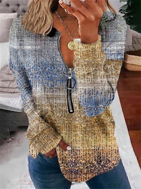 JO | Sweater with floral pattern in vintage look