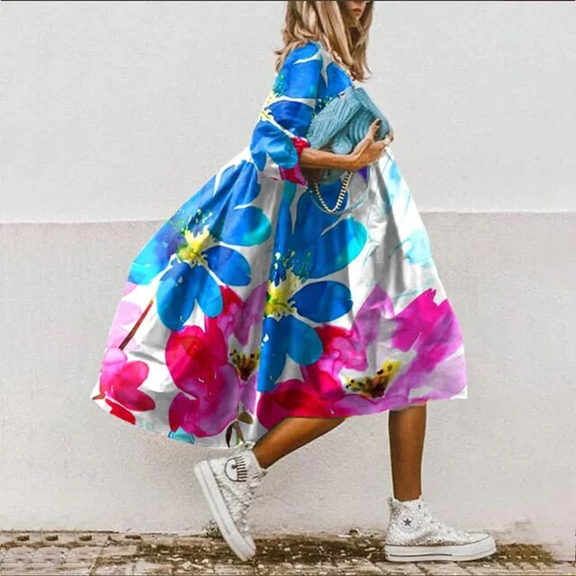 KS | Floral midi dress