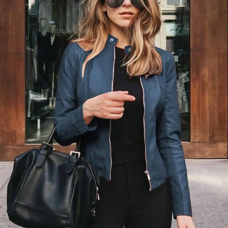 JO | Classic leather jacket for women