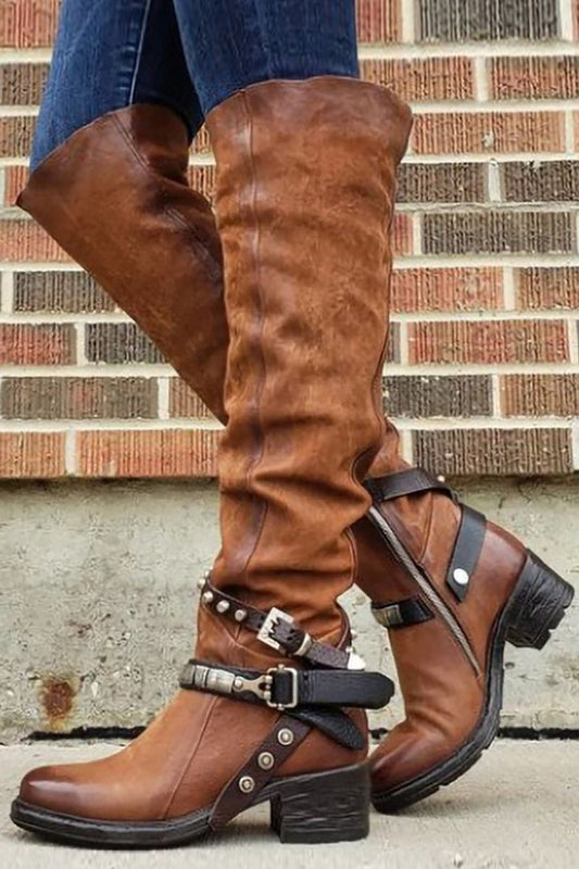 KS | Ankle-high boots with buckle