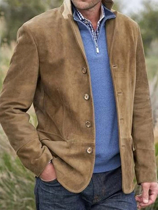 Men's Outdoor Vintage Country Button-Up Jacket artswardrobe