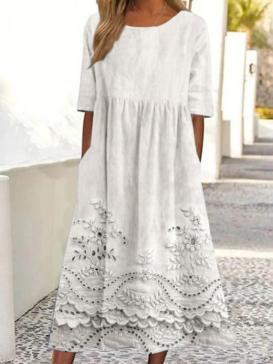 Women's Retro Floral Print Dress artswardrobe