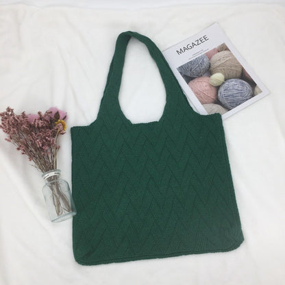 Knitted bag fashion all-match one shoulder woolen bag