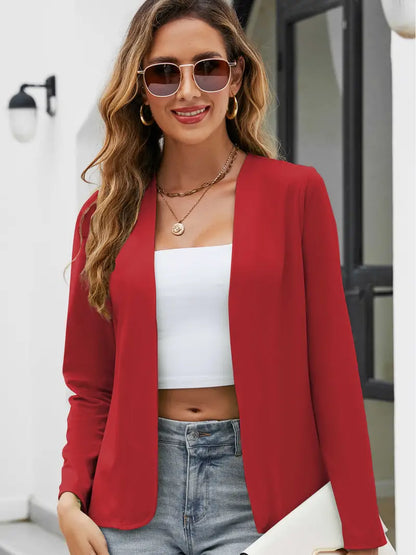 JO | casual long-sleeved blazer, open at the front