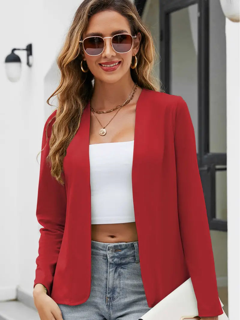 JO | casual long-sleeved blazer, open at the front