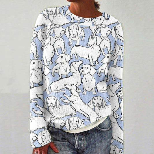 Comstylish Vintage Cute Dog Knitted Warm Women's Sweater