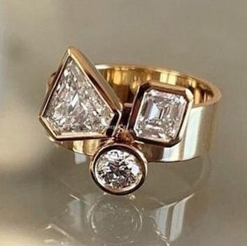 Delicate Artisan Gold Ring