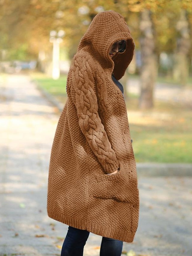 KS | Cardigan with hood in chunky knit