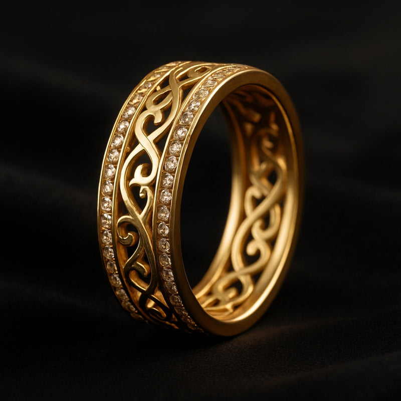 Delicate Artisan Gold Ring