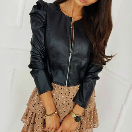 JO | Ladies short jacket in elegant leather look