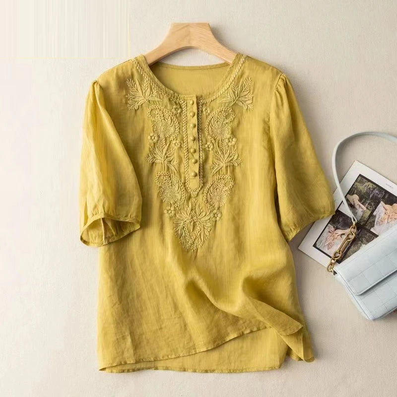 KS | Elegant blouse with embroidery