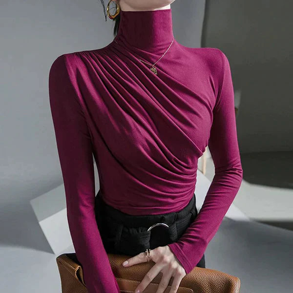 JO | Turtleneck sweater with pleats