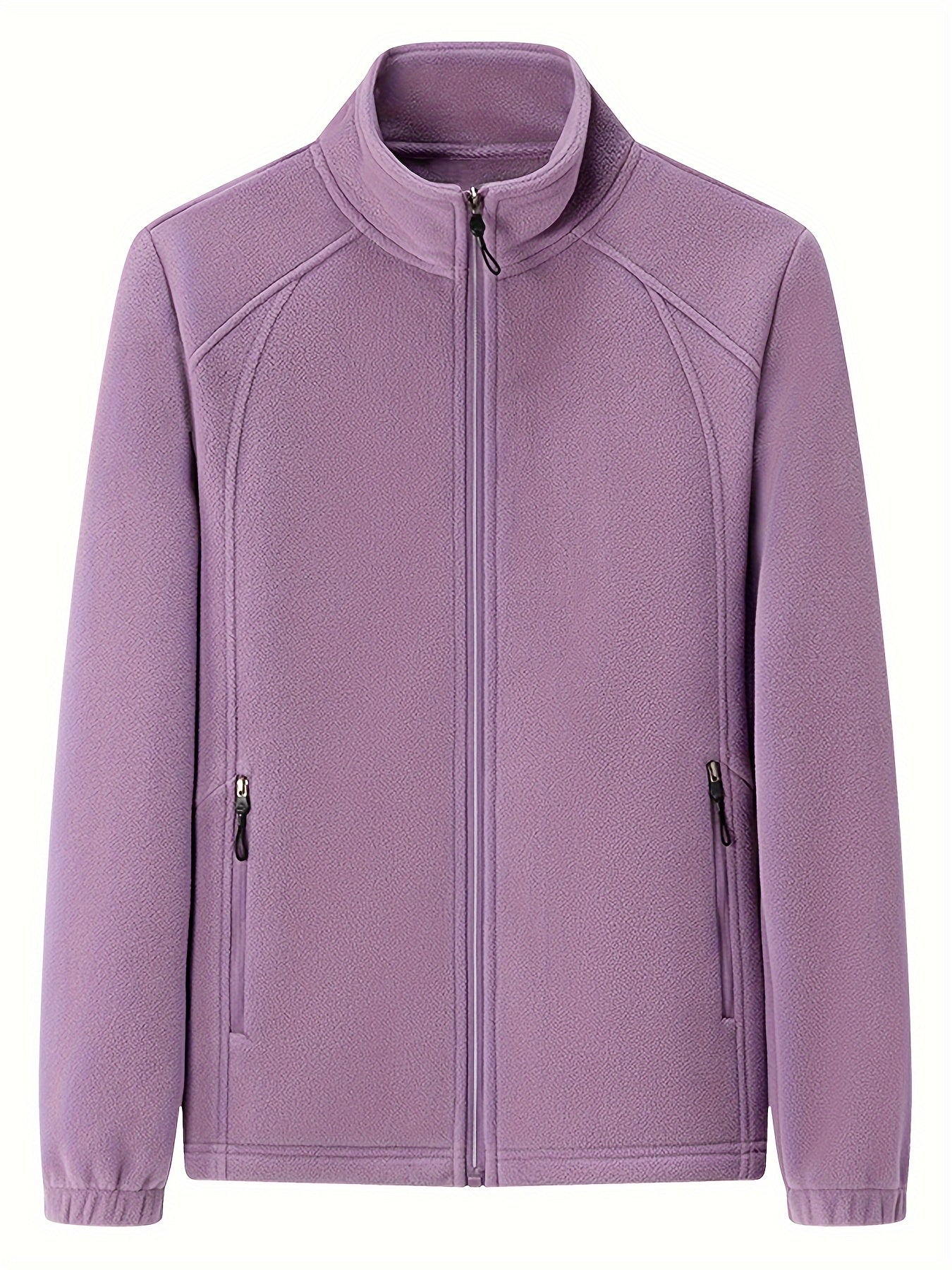 JO | Plush women's outdoor jacket with stand-up collar and long sleeves