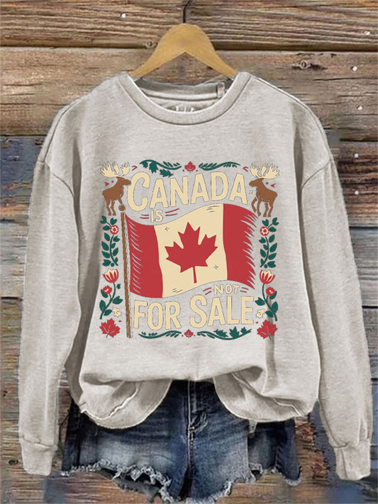 Comstylish Women's Canada Is Not For Sale Print Sweatshirt