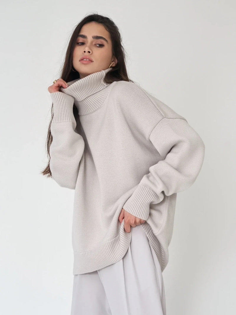 JO | MW - Cozy oversized sweater with turtleneck