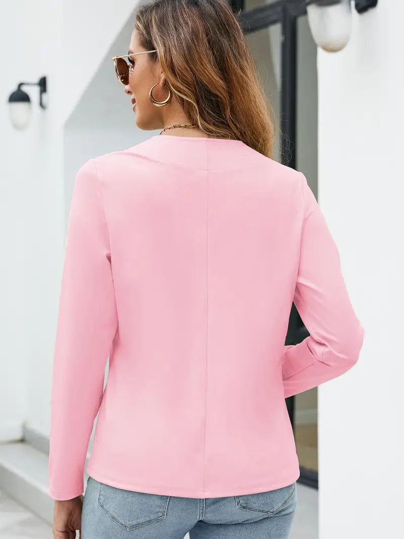 JO | casual long-sleeved blazer, open at the front