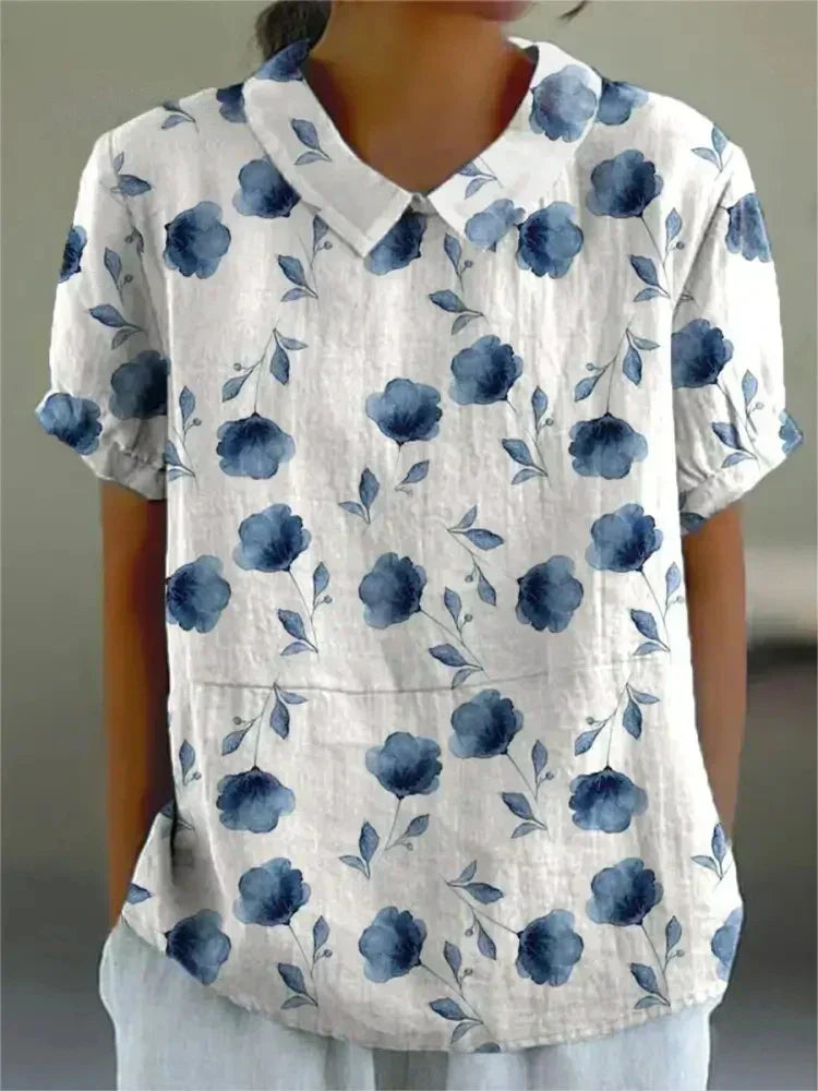 KS | Blouse with floral print for women