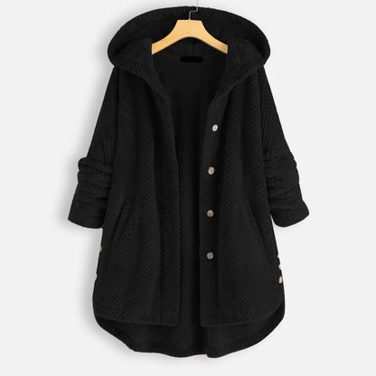 JO | warm teddy jacket with hood