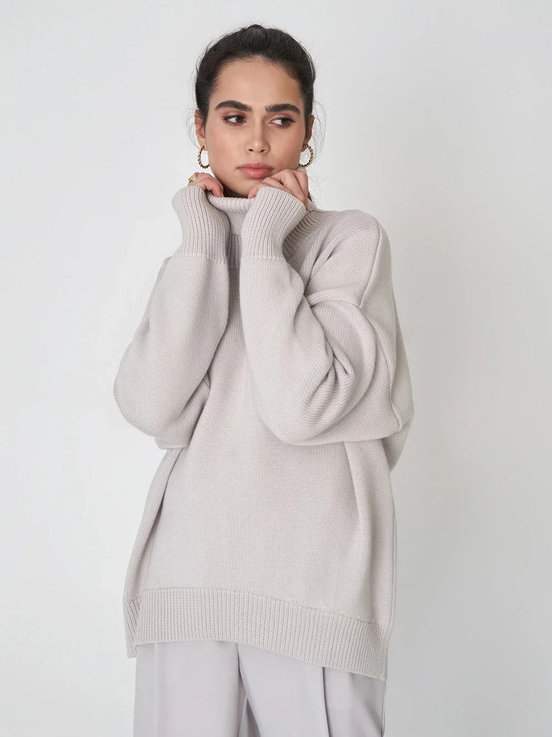 JO | MW - Cozy oversized sweater with turtleneck
