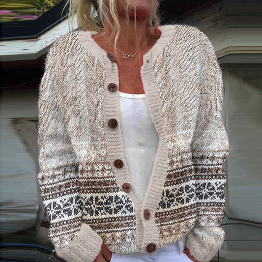 Vintage Icelandic Tribal Pattern Knit Sweater elevenforest