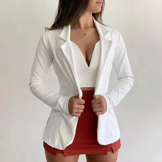 Classic Buttons Fashion Solid Color Slim Blazer