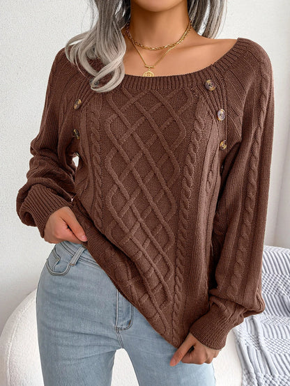 JO | MW - Stylish cable knit sweater