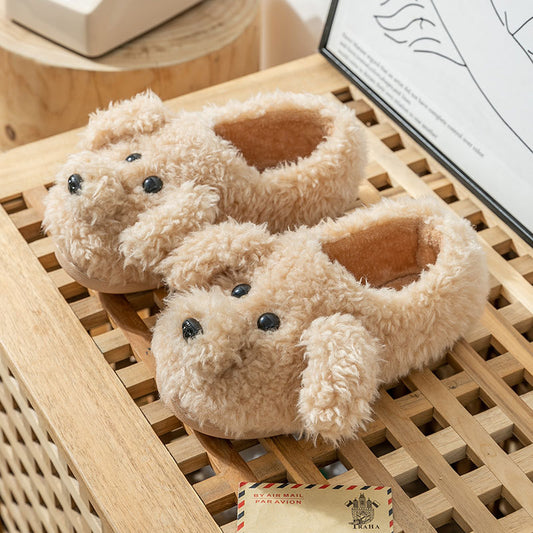Comstylish Cute Dog Pattern Plush Slippers