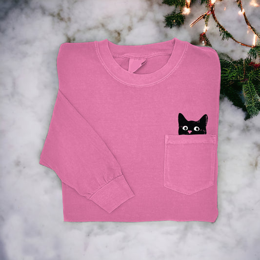 Funny Black Cat Art Women's Casual T-Shirt elevenforest