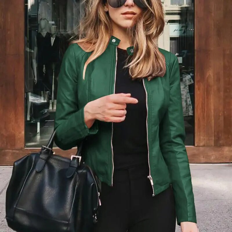 JO | Classic leather jacket for women