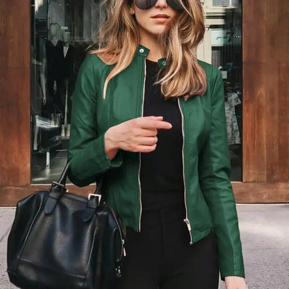 JO | Classic leather jacket for women