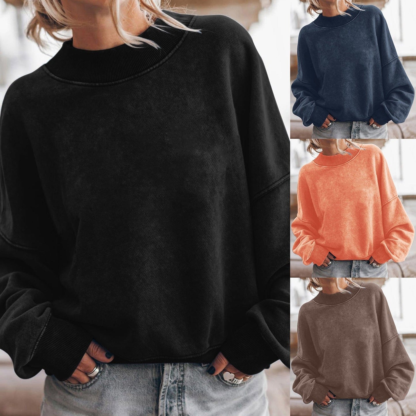 JO | Plain long sleeve sweater