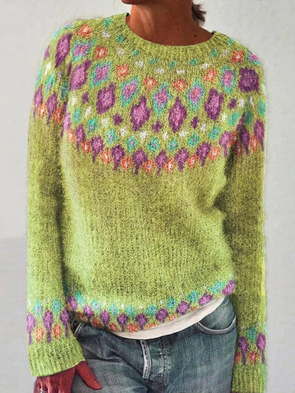 JO | Geometric sweater with contrast print