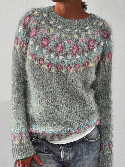 JO | Geometric sweater with contrast print