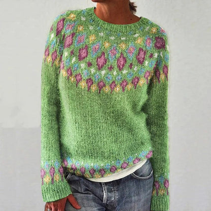 JO | Geometric sweater with contrast print