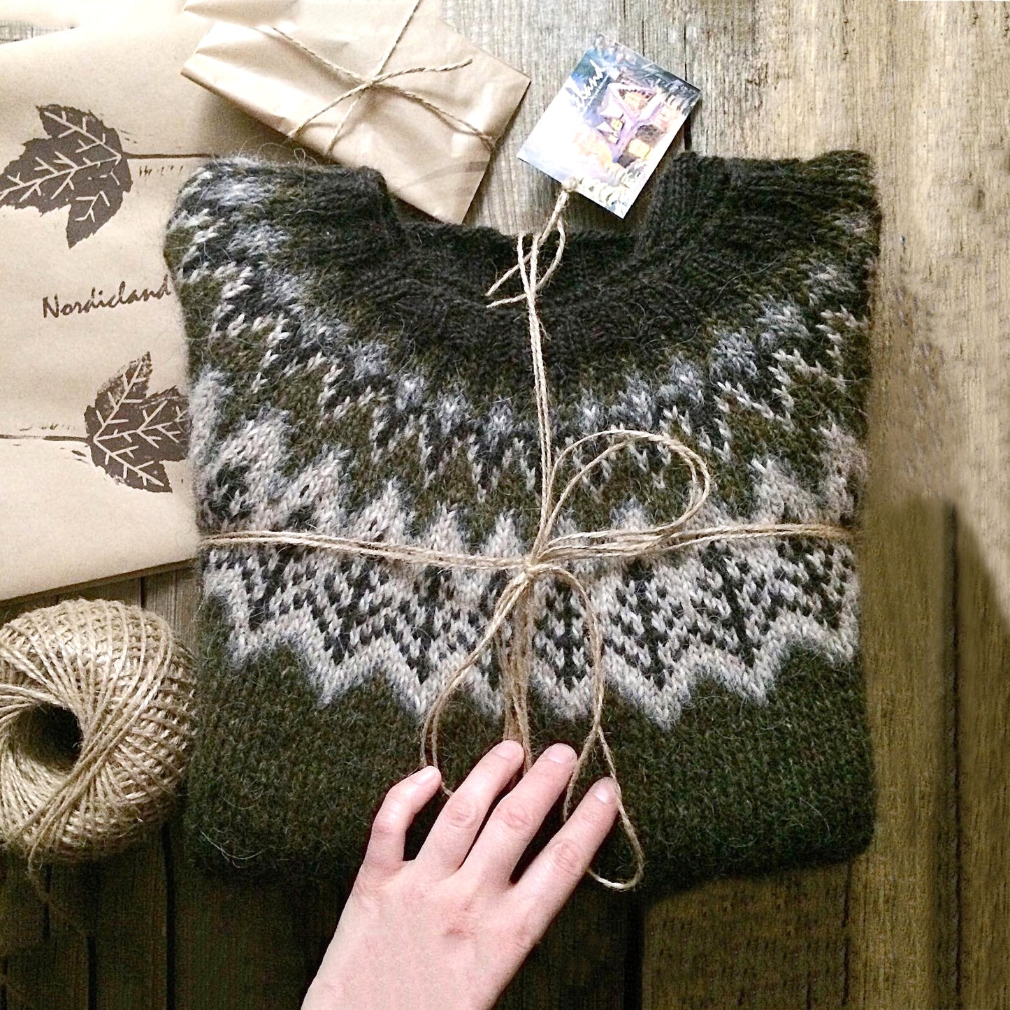 Vintage Pattern Print Crew Neck Sweater elevenforest