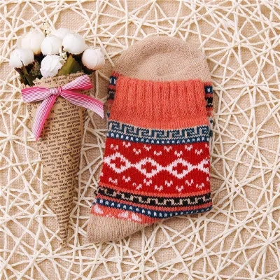 Retro Thick Warm Rabbit Wool Socks artswardrobe