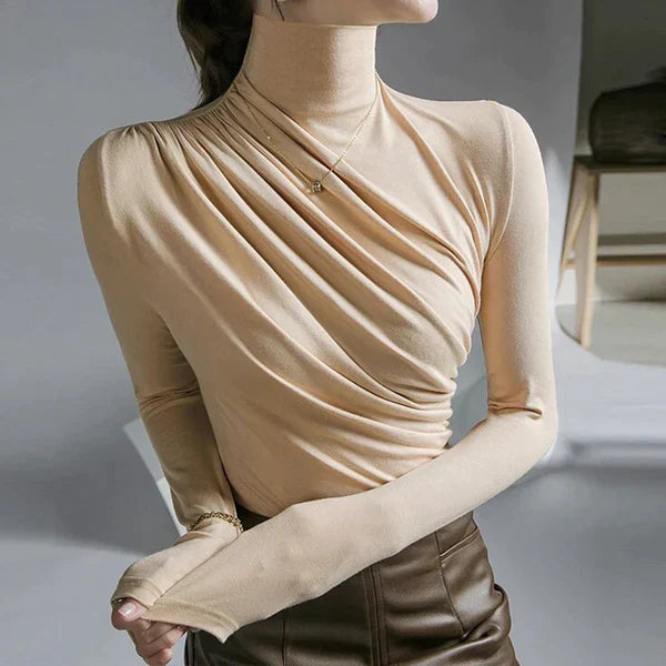 JO | Turtleneck sweater with pleats