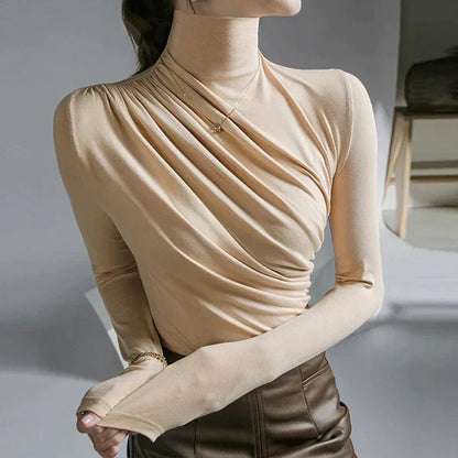 JO | Turtleneck sweater with pleats