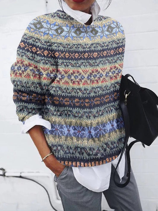 JO | Geometric patterned sweater in vintage style