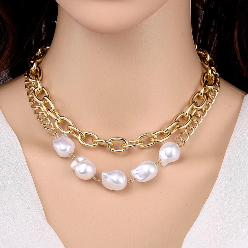 Vintage Handmade Gold Necklace