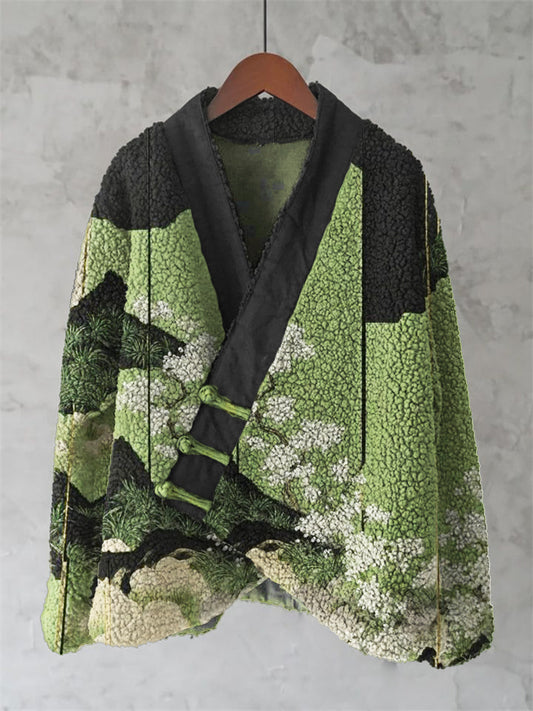 Comstylish Japanese Aoyama Pattern Women's Kimono