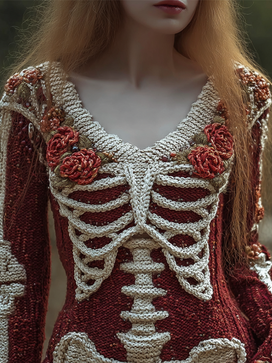 Comstylish Women's Halloween Bandage Skeleton Dress