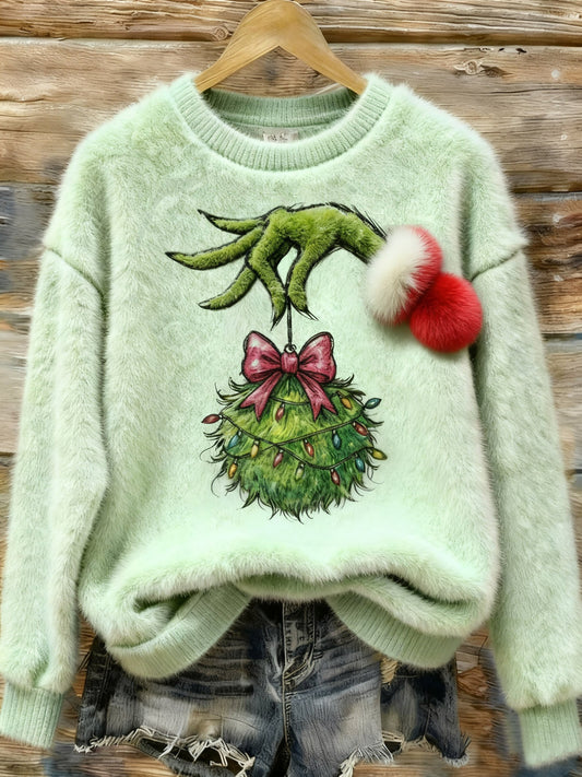 Women's Winter Green Monster: Originally a Furry Top 