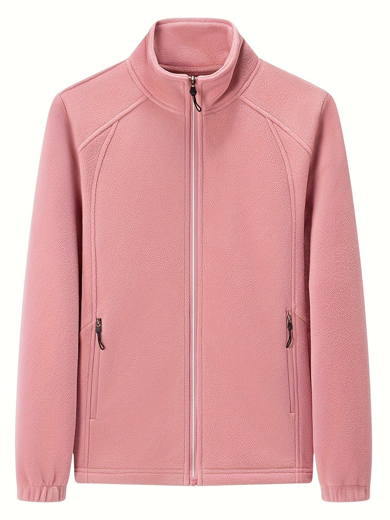 JO | Plush women's outdoor jacket with stand-up collar and long sleeves