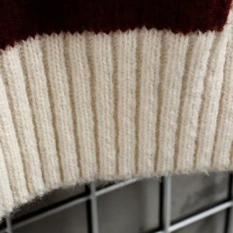 JO | Patchwork jacquard knitted sweater