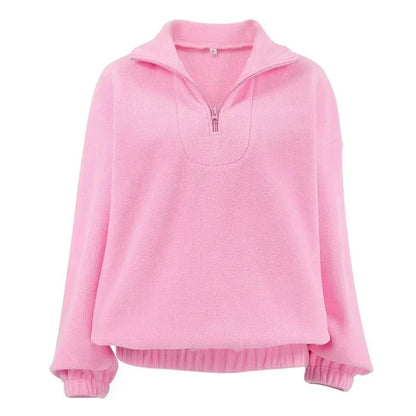 JO | Fleece pullover with half zipper