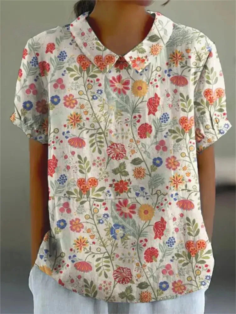 KS | Blouse with floral print for women