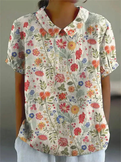 KS | Blouse with floral print for women